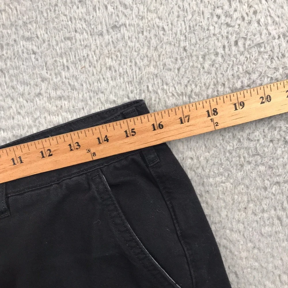 Pilcro Wide Leg Jeans Women 30 (32x31) Black High Rise Bell Bottom Trousers
